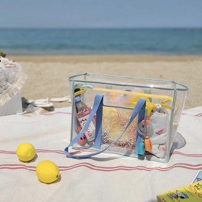 Spring Break Beach Vibes Clear Tote with insert!