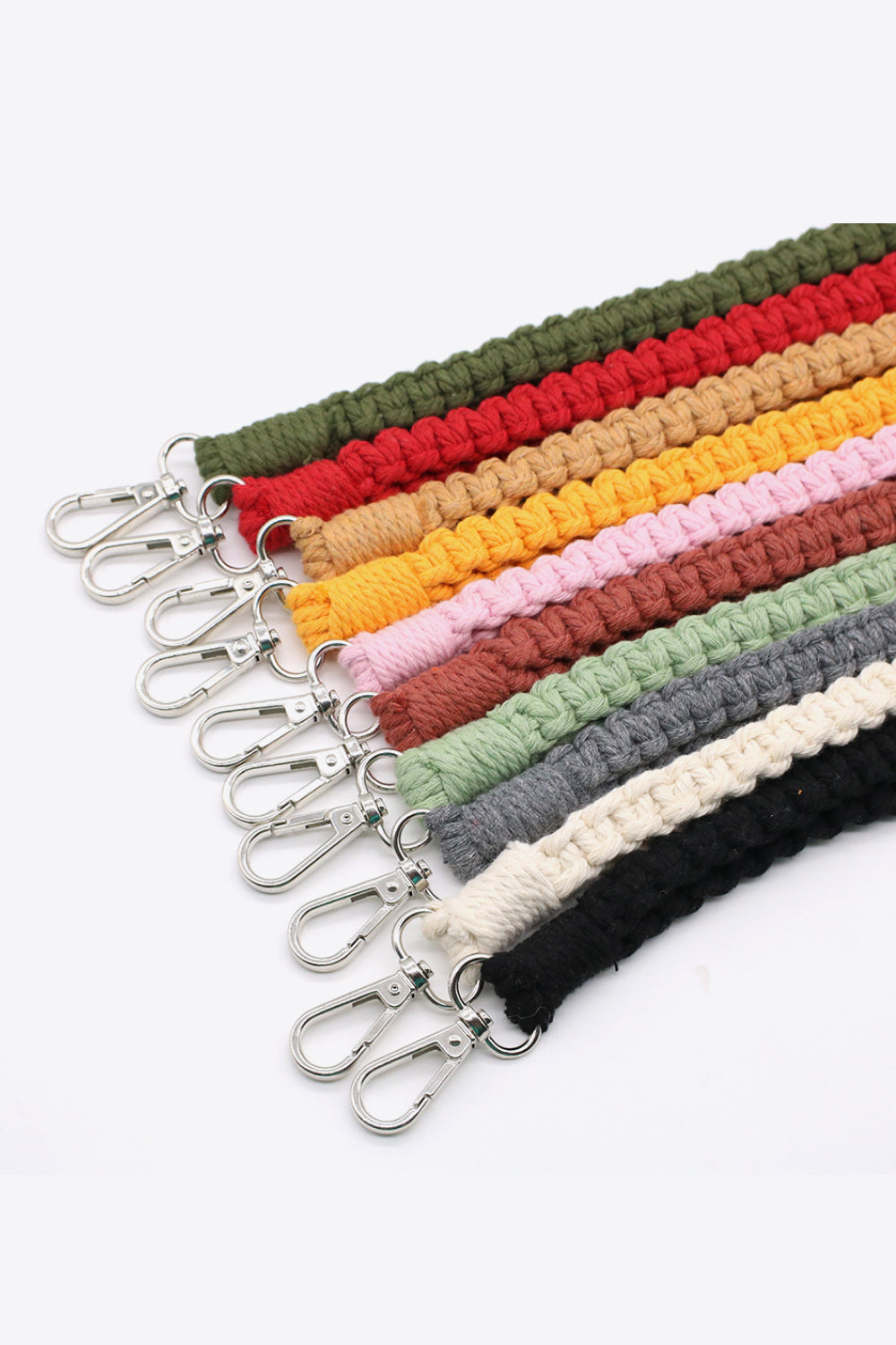 Assorted 2-Pack Hand-Woven Lanyard Keychain