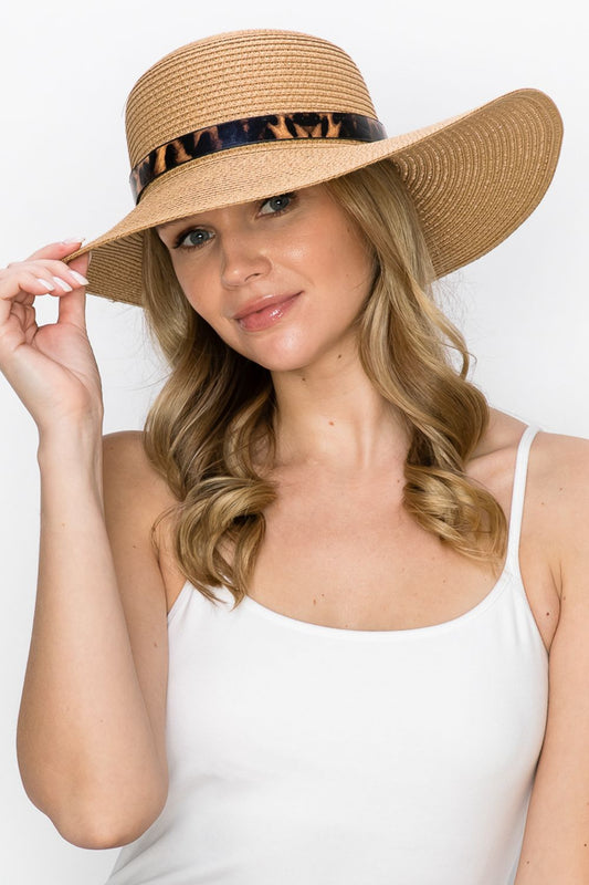 Justin Taylor Printed  Sunhat in Beige