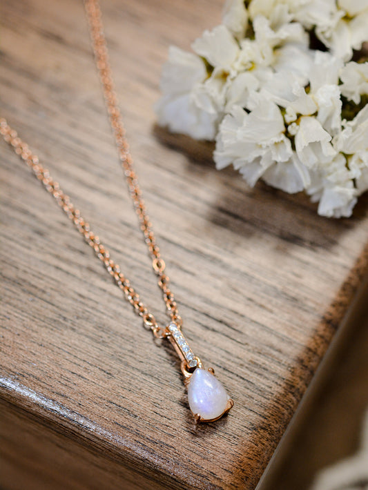 Moonstone Teardrop  Necklace