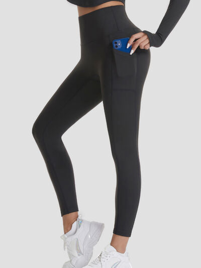 Pocketed High Waist Active Pants