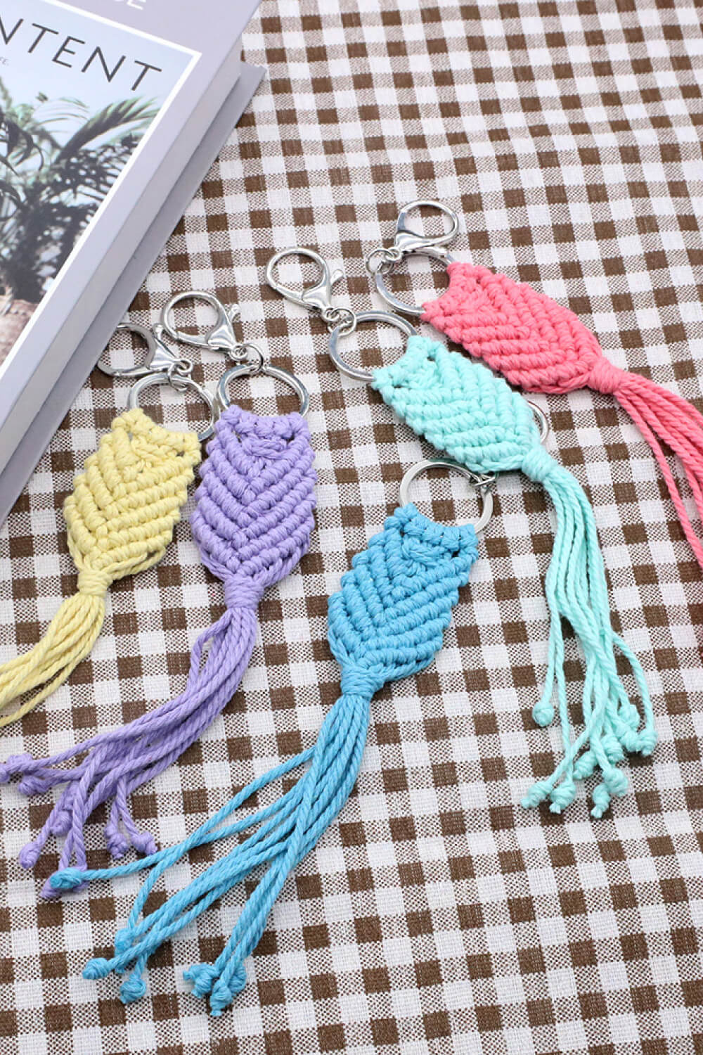 Assorted 4-Pack Handmade Fringe Keychain