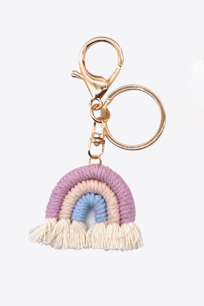 Assorted 4-Pack Rainbow Fringe Keychain