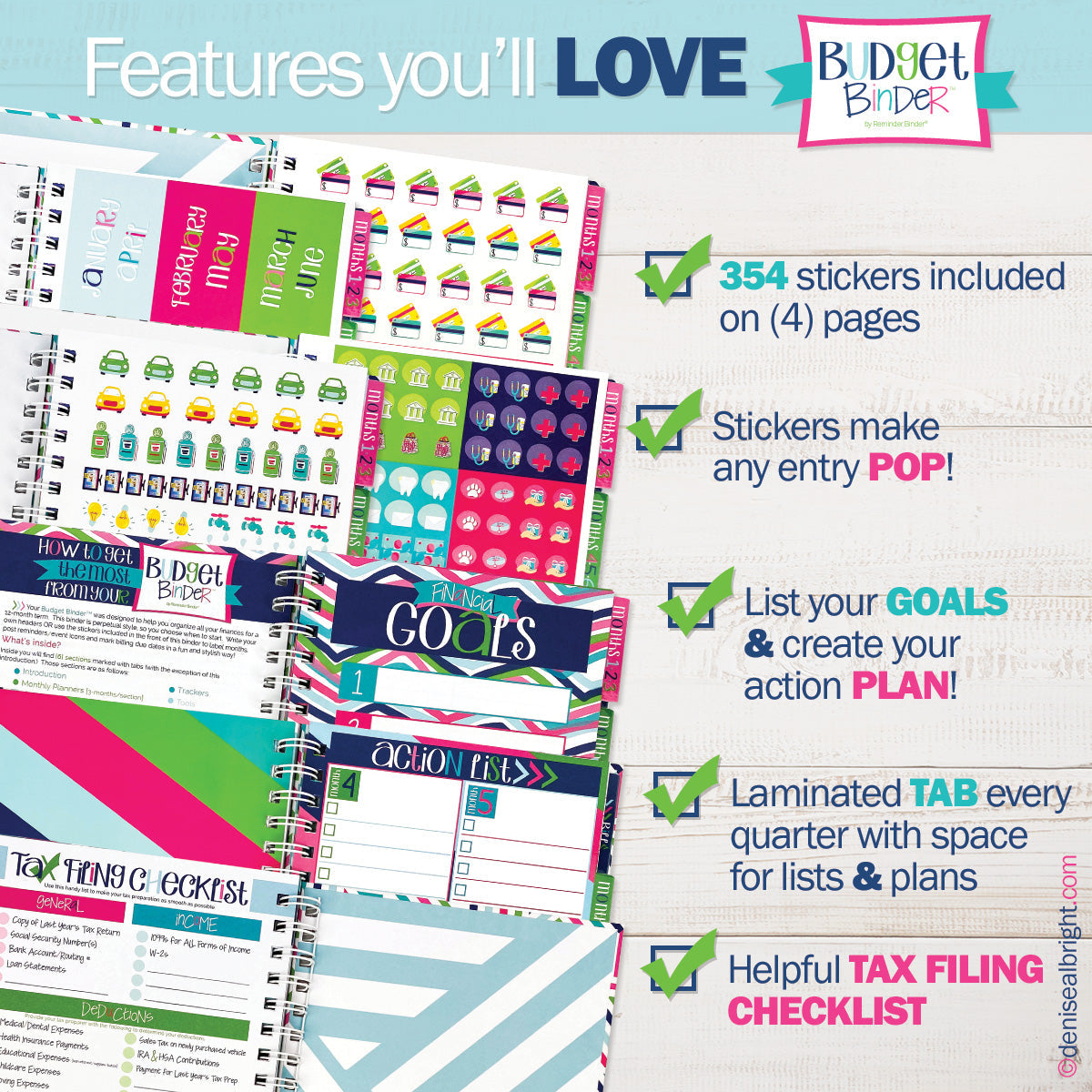 Budget Binder™ Bill Tracker Financial Planner - Denise Albright® 