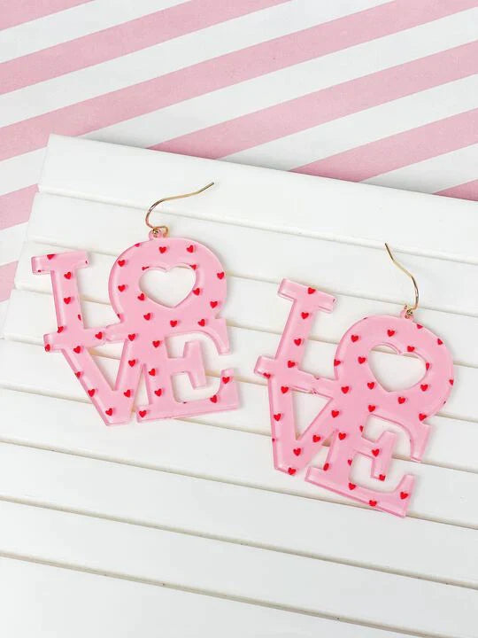 PREORDER: Mini Heart Love Dangle Earrings