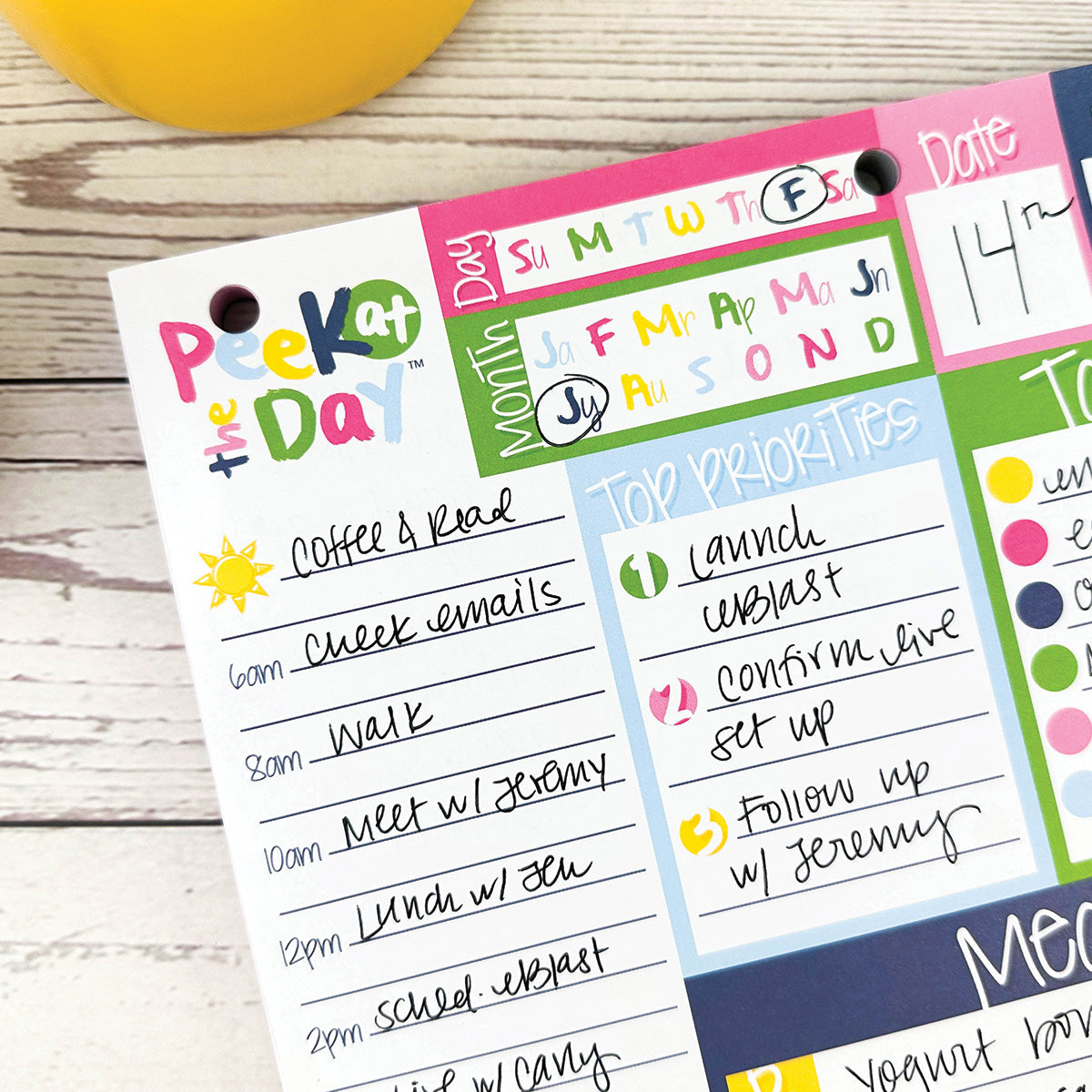 NEW! Peek at the Day™ Daily Planner Pad - Denise Albright® 