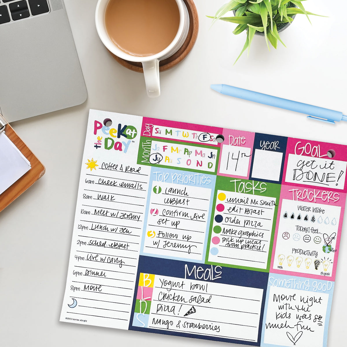 NEW! Peek at the Day™ Daily Planner Pad - Denise Albright® 