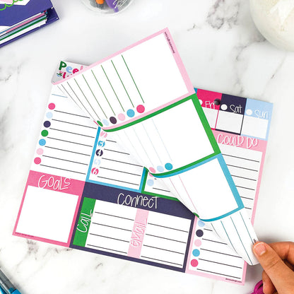 Peek at the Week® | Weekly Planner Pad | Checklists, Priorities, Dry Erase Backer - Denise Albright® 