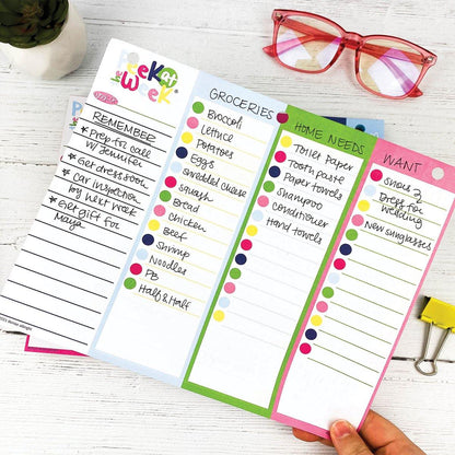 Peek at the Week® | Weekly Planner Pad | Checklists, Priorities, Dry Erase Backer - Denise Albright® 