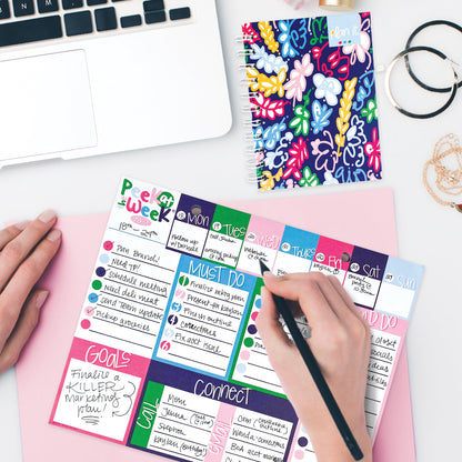 Peek at the Week® | Weekly Planner Pad | Checklists, Priorities, Dry Erase Backer - Denise Albright® 