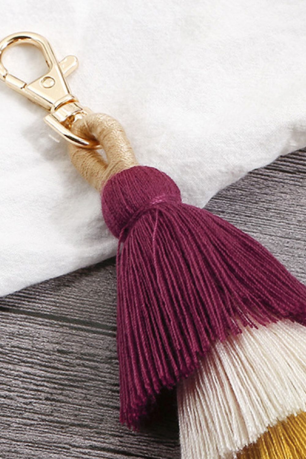 Layered Tassel Keychain