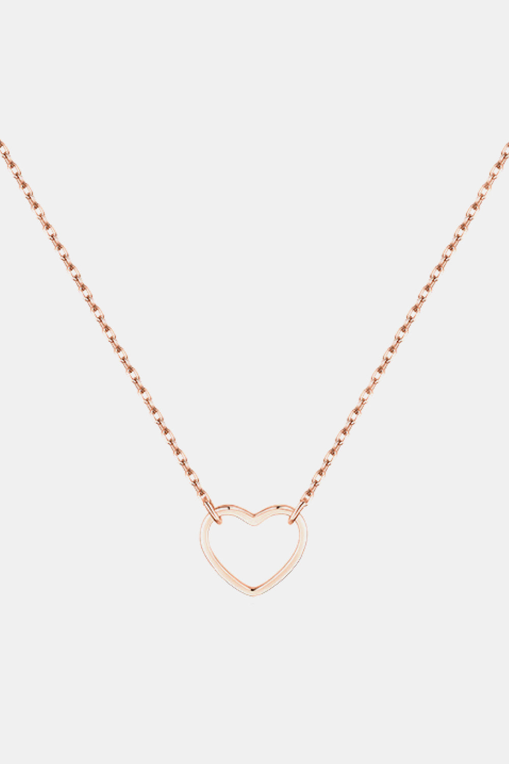 925 Sterling Silver Heart Shape Pendant Necklace