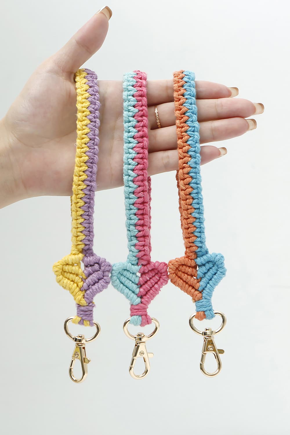 Heart Shape Macrame Key Chain